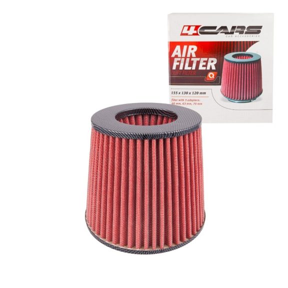 Direkt levegőszűrő 3 db adapterrel, piros-karbon - 90830 Direkt levegőszűrő 3 db adapterrel, piros-karbon - 90830
