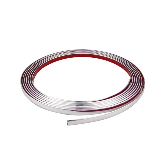 Ütközésvédő krómcsík, öntapadós, 12x3 mm, 5 m - 90892 Ütközésvédő krómcsík, öntapadós, 12x3 mm, 5 m - 90892