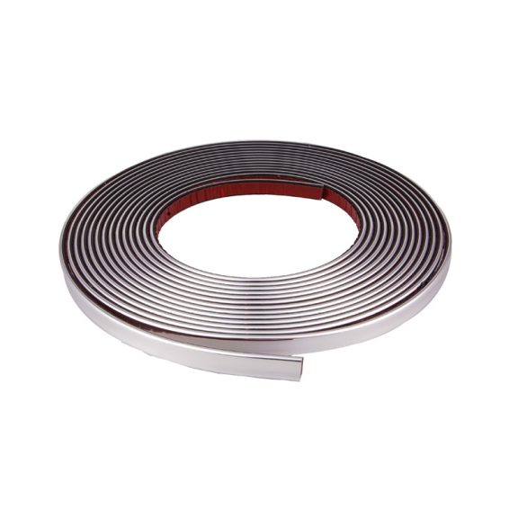 Ütközésvédő krómcsík, öntapadós, 12x2 mm, 8 m - 90908 Ütközésvédő krómcsík, öntapadós, 12x2 mm, 8 m - 90908