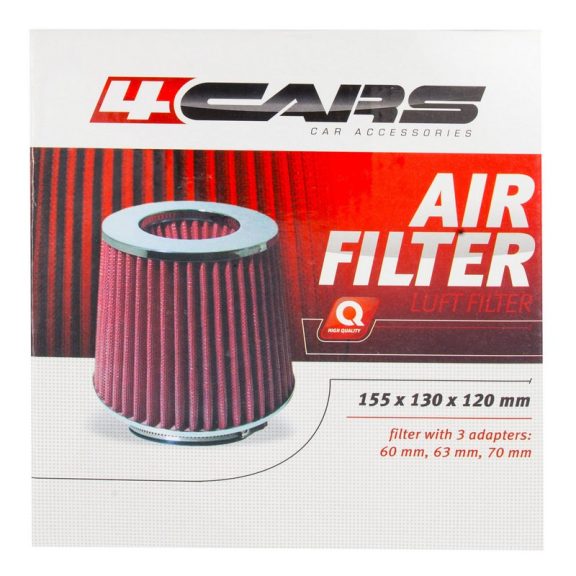 Direkt levegőszűrő 3 db adapterrel, piros-króm - 92001 Direkt levegőszűrő 3 db adapterrel, piros-króm - 92001