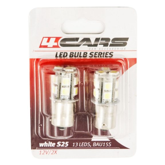 Izzó 13LED 12V S25-5050SMD BA15S, 2 db - 92421 Izzó 13LED 12V S25-5050SMD BA15S, 2 db - 92421