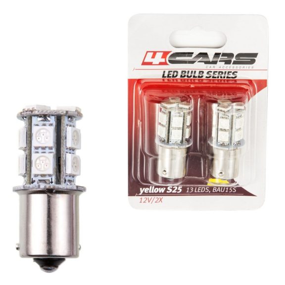 Izzó 13LED12V S25-5050SMD BA15S narancssárga 2 db - 92445 Izzó 13LED12V S25-5050SMD BA15S narancssárga 2 db - 92445
