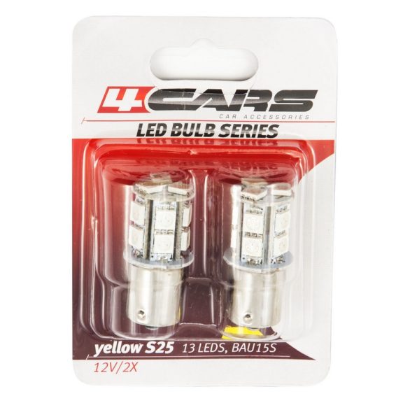 Izzó 13LED12V S25-5050SMD BA15S narancssárga 2 db - 92445 Izzó 13LED12V S25-5050SMD BA15S narancssárga 2 db - 92445