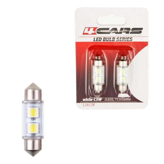 Izzó 2LED 12V FESTOON SMD T11x36 mm, 2 db - 92506 Izzó 2LED 12V FESTOON SMD T11x36 mm, 2 db - 92506