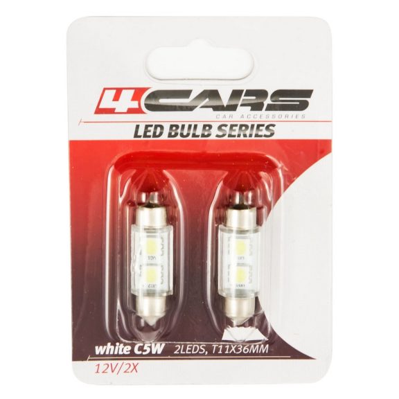 Izzó 2LED 12V FESTOON SMD T11x36 mm, 2 db - 92506 Izzó 2LED 12V FESTOON SMD T11x36 mm, 2 db - 92506