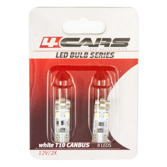 Izzó 8LED 12V CANBUS 3528SMD T10, 2 db - 92544 Izzó 8LED 12V CANBUS 3528SMD T10, 2 db - 92544