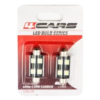 Izzó 4LED 12V FESTOON CANBUS 5050SMD T11x42 mm - 92551