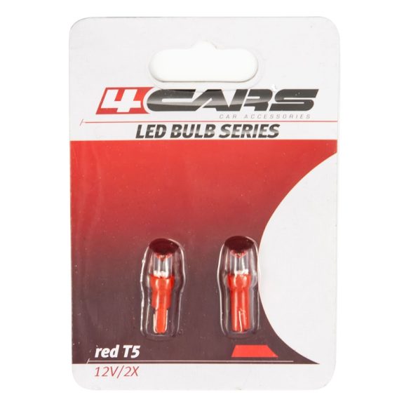 Izzó 1LED 12V T5 piros, 2 db - 92643 Izzó 1LED 12V T5 piros, 2 db - 92643