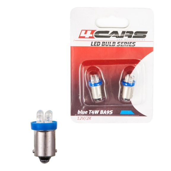 Izzó 4LED 12V BA9S kék, 2 db - 92698 Izzó 4LED 12V BA9S kék, 2 db - 92698