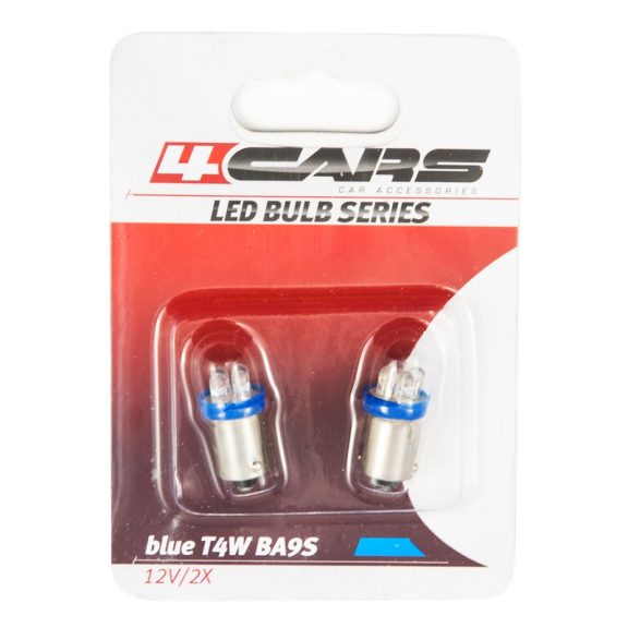 Izzó 4LED 12V BA9S kék, 2 db - 92698 Izzó 4LED 12V BA9S kék, 2 db - 92698