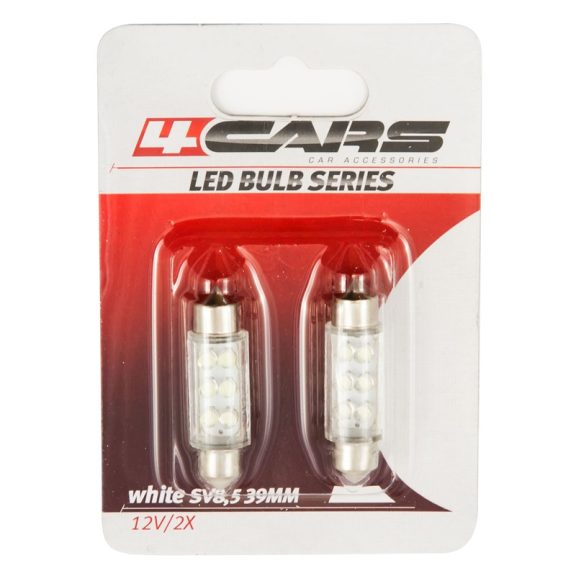 Izzó 6LED 12V SV8,5 39 mm, szoffita, 2 db - 92827 Izzó 6LED 12V SV8,5 39 mm, szoffita, 2 db - 92827