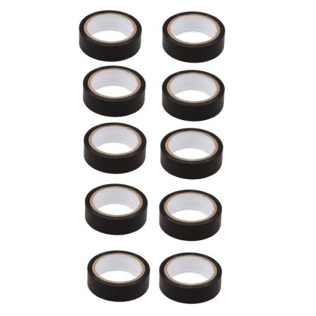 Szigetelőszalag, fekete, 10 m x 15 mm, 10 db-os csomag - 93459