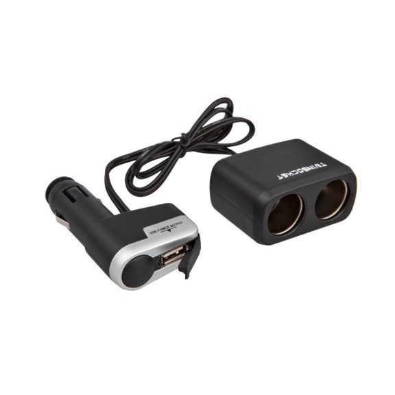 Szivargyújtó elosztó 2x12-24V, 1xUSB 5V/500 mA - 94142 Szivargyújtó elosztó 2x12-24V, 1xUSB 5V/500 mA - 94142