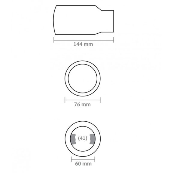 Kipufogóvég, krómozott - 94401 Kipufogóvég, krómozott - 94401
