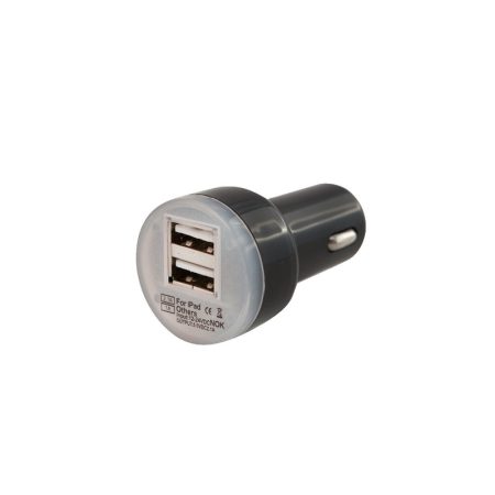 Szivargyújtós töltő 2 USB, 12-24V - 94616
