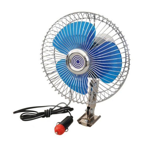 Ventilátor 12V, oszcilláló, fémrácsos, 17 cm - 95378 Ventilátor 12V, oszcilláló, fémrácsos, 17 cm - 95378