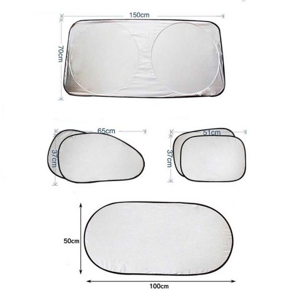 Napfényvédő szett 6 db-os M 150x70 cm - 95989 Napfényvédő szett 6 db-os M 150x70 cm - 95989