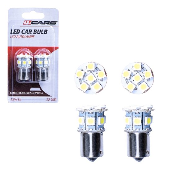 Izzó 13 SMD LED 5050 12V BA15S 1,5W, 2 db - 96825 Izzó 13 SMD LED 5050 12V BA15S 1,5W, 2 db - 96825