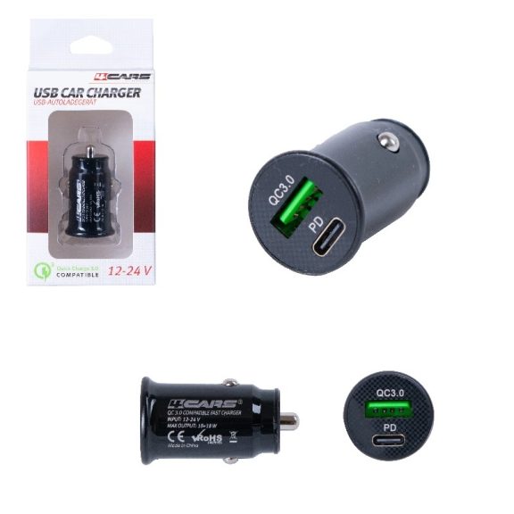Szivargyújtós USB telefontöltő QC 3.0 12-24V 18+18W - 98270 Szivargyújtós USB telefontöltő QC 3.0 12-24V 18+18W - 98270